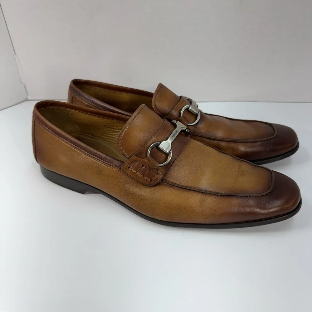 Magnanni Rafa II Bit Mens Loafer Size 9 Brown Cognac Cuero Leather Made In Spain